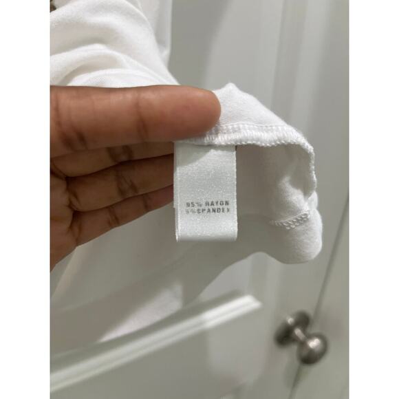 St. John Jeans Vintage White Tank With Studded Cross Detail Sz Small Petite - Picture 4 of 6